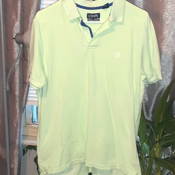 Chaps Other - Chaps lime green collared shirt short sleeve size medium
